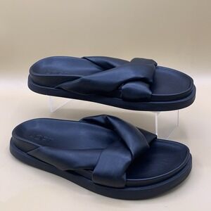 LOFT Soft Padded Slide Women's Slip On Casual Sandals Open Toe Black Size 8
